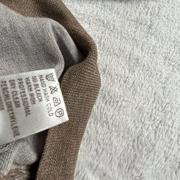 Peter Millar Mens Brown Merino Wool Quarter-Zip Sweater XL Pullover Long Sleeve - Picture 5 of 8